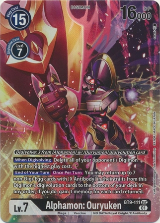 Alphamon: Ouryuken (Alternate Art) - BT9-111 SEC - Secret Rare