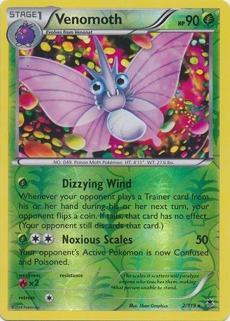 Venomoth - 2/119 - Rare Reverse Holo