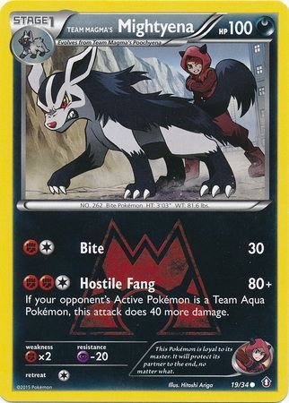 Team Magma's Mightyena - 19/34 - Common