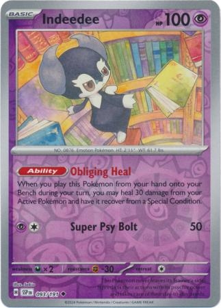 Indeedee - 093/191 - Uncommon Reverse Holo