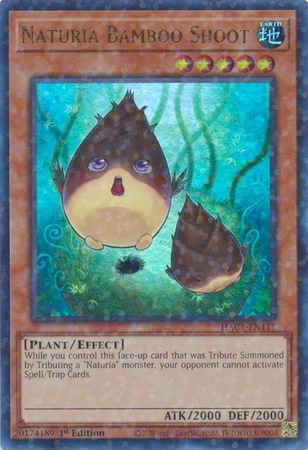Naturia Bamboo Shoot - HAC1-EN111 - Duel Terminal Ultra Rare Parallel 1st Edition
