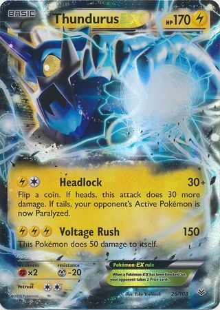 Thundurus EX - 26/108 - Ultra Rare