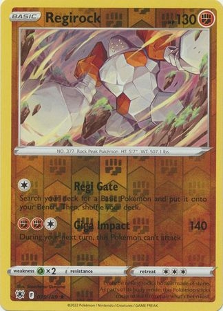 Regirock - 075/189 - Rare Reverse Holo