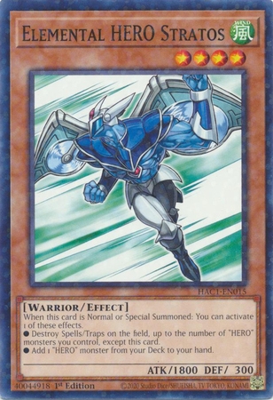 Elemental HERO Stratos - HAC1-EN015 - Duel Terminal Common Parallel 1st Edition