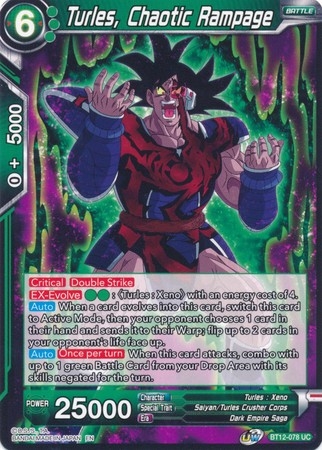 Turles, Chaotic Rampage - BT12-078 - Uncommon
