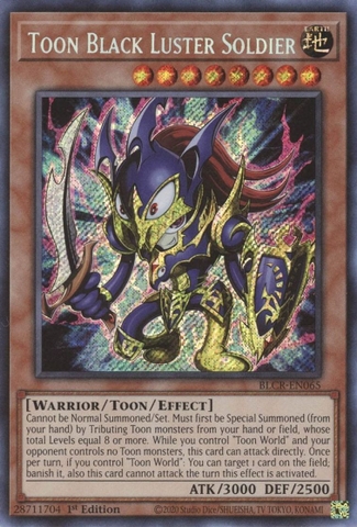 Toon Black Luster Soldier - BLCR-EN065 - Secret Rare 1st Edition