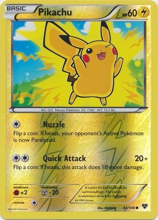 Pikachu - 42/146 - Common Reverse Holo