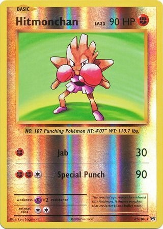 Hitmonchan - 62/108 - Rare Reverse Holo