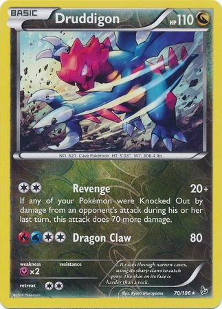 Druddigon - 70/106 - Holo Rare Reverse Holo