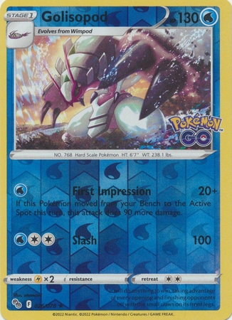 Golisopod - 026/078 - Holo Rare Reverse Holo