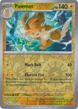 Pawmot - 076/193 - Holo Rare Reverse Holo