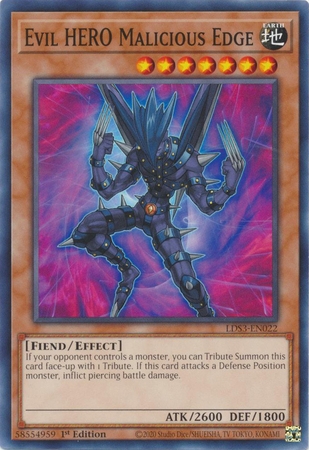 Evil HERO Malicious Edge - LDS3-EN022 - Common 1st Edition