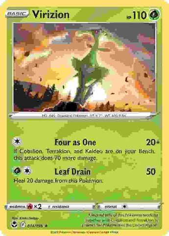 Virizion - 014/195 - Rare Reverse Holo