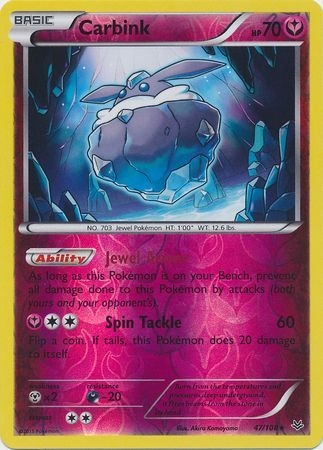 Carbink - 47/108 - Rare Reverse Holo