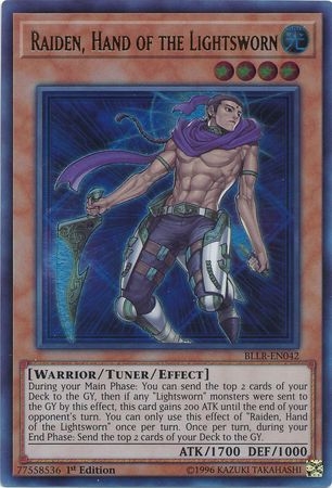 Raiden, Hand of the Lightsworn - BLLR-EN042 - Ultra Rare 1st Edition