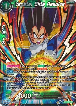 Vegeta, Elite Resolve - BT15-075 - Super Rare