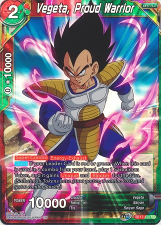 Vegeta, Proud Warrior - BT17-132 - Uncommon Foil