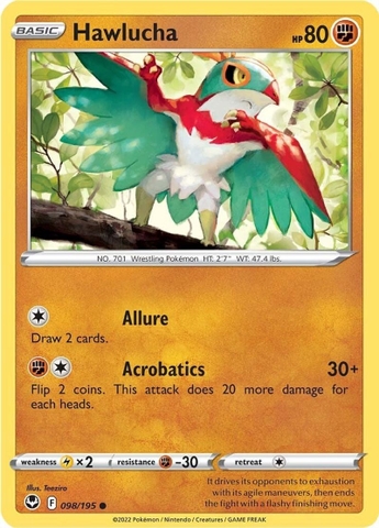 Hawlucha - 098/195 - Common Reverse Holo