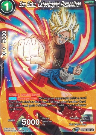 Son Goku, Catastrophic Premonition - BT12-127 - Uncommon Foil