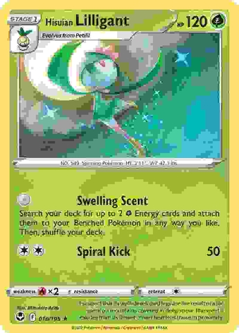 Hisuian Lilligant - 010/195 - Rare Reverse Holo