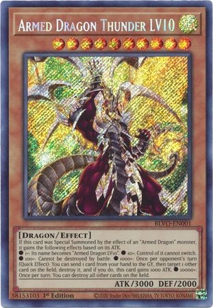 Armed Dragon Thunder LV10 - BLVO-EN001 - Secret Rare 1st Edition