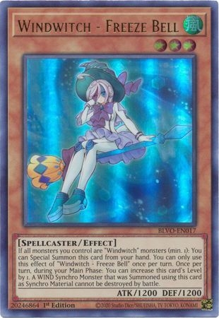 Windwitch - Freeze Bell - BLVO-EN017 - Ultra Rare 1st Edition