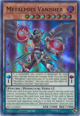 Metalfoes Vanisher - BLVO-EN021 - Super Rare 1st Edition