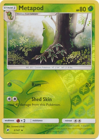 Metapod - 2/147 - Uncommon Reverse Holo