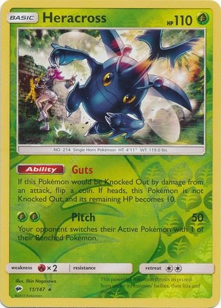 Heracross - 11/147 - Rare Reverse Holo