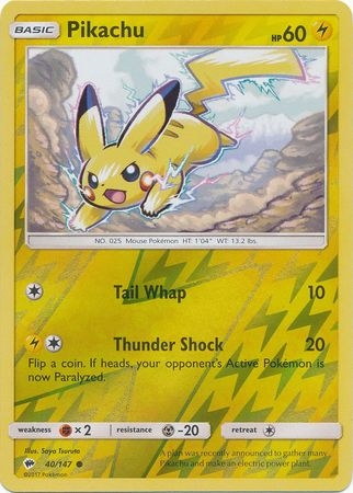 Pikachu - 40/147 - Common Reverse Holo