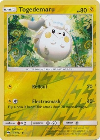 Togedemaru - 47/147 - Common Reverse Holo