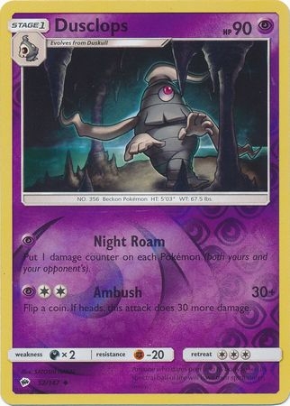 Dusclops - 52/147 - Uncommon Reverse Holo