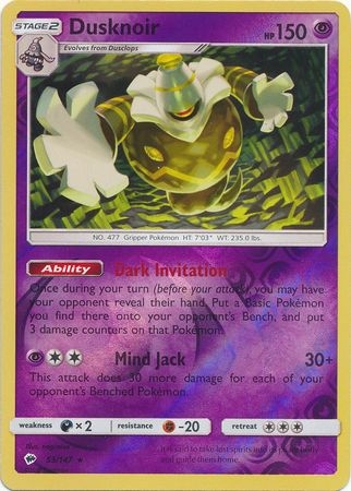 Dusknoir - 53/147 - Holo Rare Reverse Holo