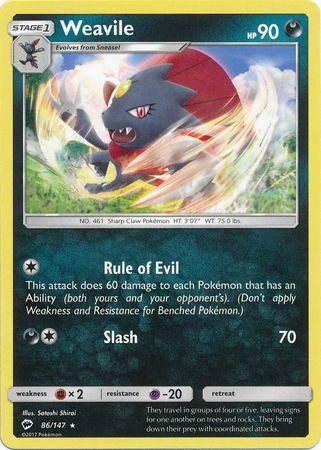 Weavile - 86/147 - Rare