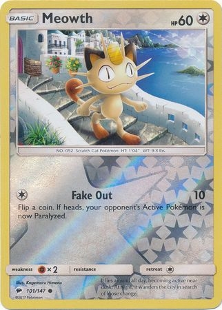 Meowth - 101/147 - Common Reverse Holo