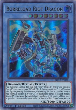 Borreload Riot Dragon - BODE-EN036 - Ultra Rare 1st Edition