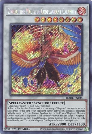 Zoroa, the Magistus Conflagrant Calamity - BODE-EN045 - Secret Rare 1st Edition