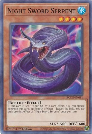 Night Sword Serpent - BODE-EN081 - Common 1st Edition