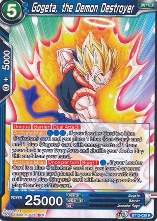 Gogeta, the Demon Destroyer - BT12-039 - Rare