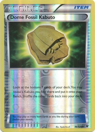 Dome Fossil Kabuto - 96/124 - Uncommon Reverse Holo