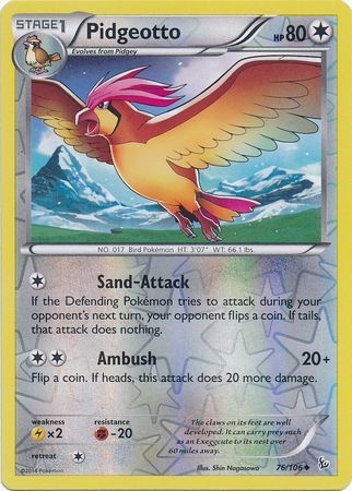 Pidgeotto - 76/106 - Uncommon Reverse Holo