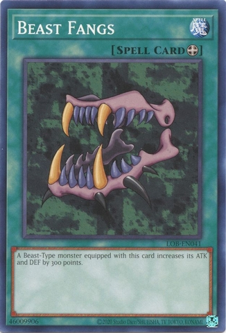 Beast Fangs - LOB-EN041 - Common Unlimited (25th Reprint)