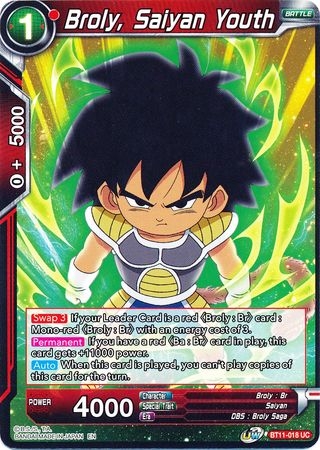 Broly, Saiyan Youth - BT11-018 - Uncommon