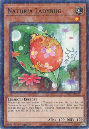 Naturia Ladybug - HAC1-EN109 - Duel Terminal Common Parallel 1st Edition