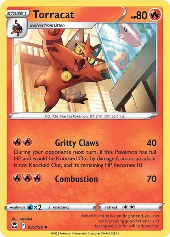 Torracat - 031/195 - Uncommon Reverse Holo