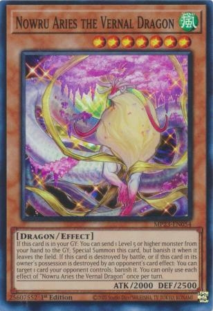 Nowru Aries the Vernal Dragon - MP23-EN054 - Super Rare 1st Edition