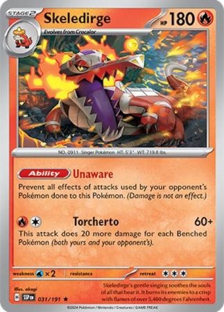 Skeledirge - 031/191 - Holo Rare