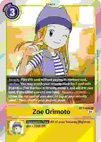 Zoe Orimoto - BT7-088 R - Rare