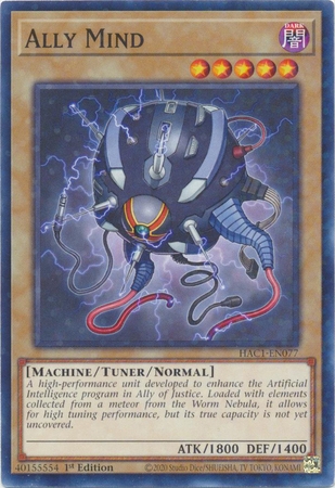 Ally Mind - HAC1-EN077 - Duel Terminal Common Parallel 1st Edition