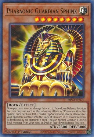 Pharaonic Guardian Sphinx - MP22-EN070 - Ultra Rare 1st Edition